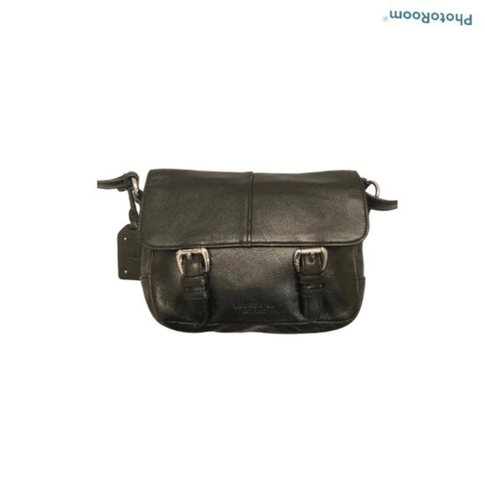 Ralph Lauren black leather mini flap crossbody bag - Picture 5 of 10